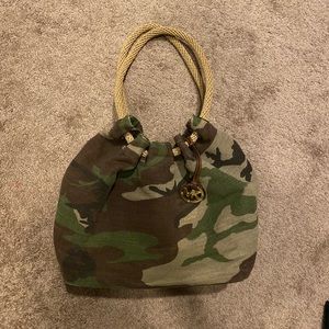 Michael Kors Camo Satchel Purse